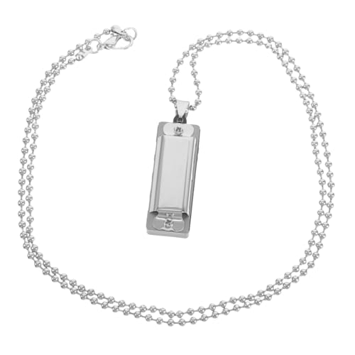 INOOMP Mundharmonika-Halskette Mundharmonika- für Mini-Mundharmonika Harmonica Mundharmonika-Halshalter Mundharmonika-Charme Metall Silver INOOMP Mundharmonika-Halskette Mundharmonika- für Mini-Mundharmonika Harmonica Mundharmonika-Halshalter Mundharmonika-Charme Metall Silver von INOOMP