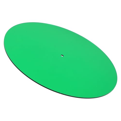 INOOMP Schallplattenmatte aus Vinyl Plattenunterlage aus Acryl Slipmat für Schallplatten tellerauflage aus acryl Antivibrationsmatte für Plattenspieler Light Green von INOOMP