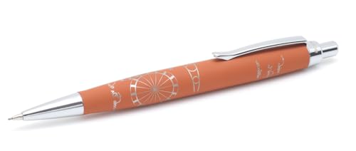 INOXCROM Druckbleistift Round Leonardo | Gehäuse aus lackiertem Metall Siena Mate mit Chrom-Finish | Geschenkbox von inoxcrom: