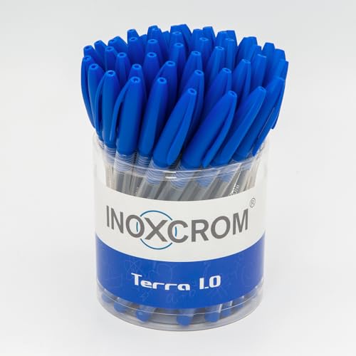 INOXCROM Value Pack 50 Kugelschreiber TERRA 1.0, Blau von INOXCROM
