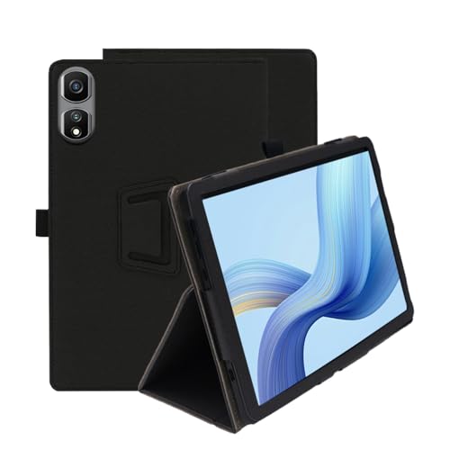 INSOLKIDON Kompatibel mit Black-View Tab 16 Pro 11-Inch Tablet Hülle mit Standfunktion Slim PU Leder Schutzhülle [Auto Schlaf/Aufwachen] Klappbare Schutzhülle (Schwarz) von INSOLKIDON
