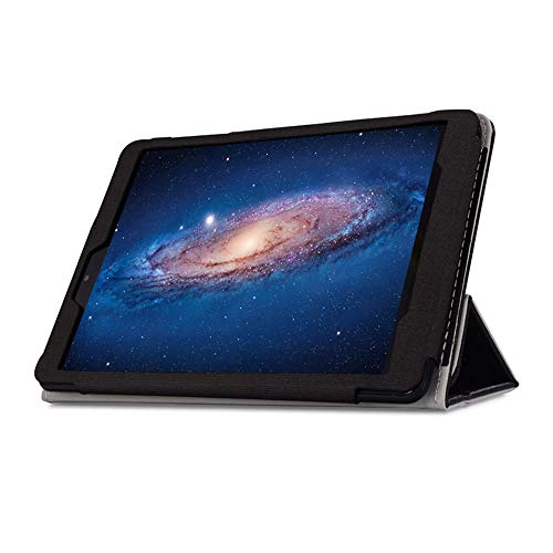 INSOLKIDON Kompatibel mit Chuwi Hi9 Pro Tablet Hülle Lederrückseitige Abdeckung Case Bumper Ganzkörperschutz Leder Schutzhülle Tablet Halter Shell (Schwarz) von INSOLKIDON