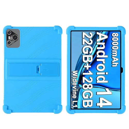 INSOLKIDON Kompatibel mit Dghrti TAB 30 10-inch Tablet Hülle mit Standfunktion Slim PU Kieselgel Schutzhülle mit Ständer Funktion (Blue) von INSOLKIDON