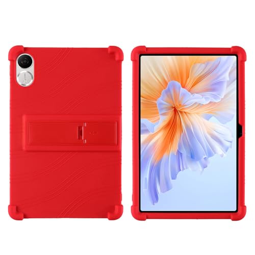 INSOLKIDON Kompatibel mit Honor Pad V9 11.5-inch Tablet Hülle mit Standfunktion Slim PU Kieselgel Schutzhülle mit Ständer Funktion (Red) von INSOLKIDON