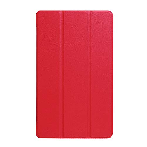 INSOLKIDON Kompatibel mit LG G Pad 4 8.0 Tablet Hülle Lederrückseitige Abdeckung Case Bumper Ganzkörperschutz Leder Schutzhülle Tablet Halter Shell LG P530 V530 (rot) von INSOLKIDON