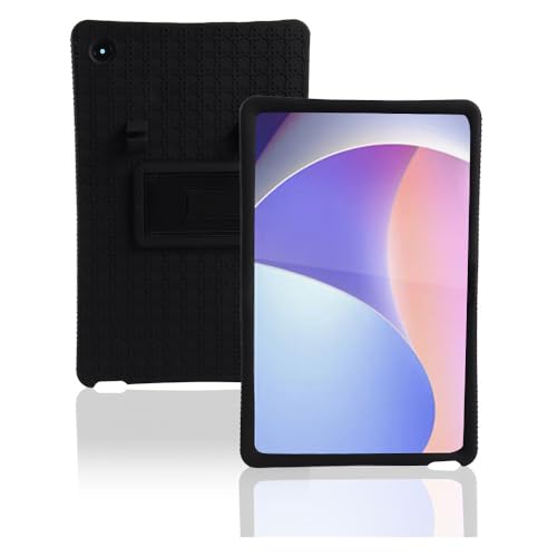 INSOLKIDON Kompatibel mit Lenovo Chromebook Duet 3 11IAN8 11.5-INCH Tablet Hülle mit Standfunktion Slim PU Kieselgel Schutzhülle mit Ständer Funktion (Black) von INSOLKIDON