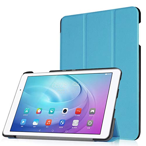 INSOLKIDON Kompatibel mit Lenovo M10 FHD Plus TB-606F 2020 Tablet Hülle Lederrückseitige Abdeckung Case Bumper Ganzkörperschutz Leder Schutzhülle Tablet Halter Shell (Blau) von INSOLKIDON