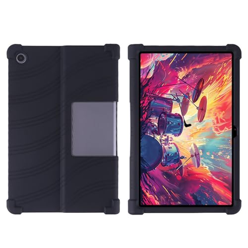 INSOLKIDON Kompatibel mit Lenovo Tab Plus/Pad Studio(TB351FU) 11.5 inch 2024 Tablet Hülle mit Standfunktion Slim PU Kieselgel Schutzhülle mit Ständer Funktion (Black) von INSOLKIDON