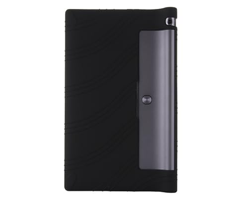 INSOLKIDON Kompatibel mit Lenovo Yoga Tab 3 YT3-X50FML Tablet Hülle mit Standfunktion Slim PU Kieselgel Schutzhülle mit Ständer Funktion Coque de Protection réglable (Black) von INSOLKIDON