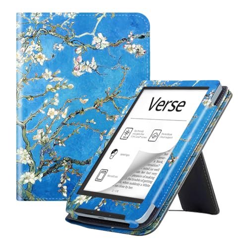 INSOLKIDON Kompatibel mit Pocketbook Verse 6 INCH Tablet Hülle mit Standfunktion Slim PU Leder Schutzhülle [Auto Schlaf/Aufwachen] Klappbare Schutzhülle (Stil 1) von INSOLKIDON
