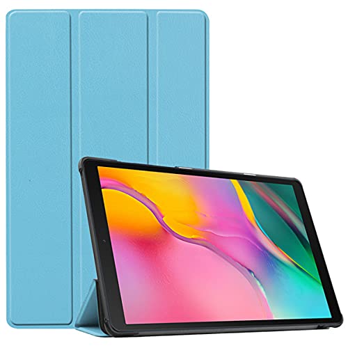 INSOLKIDON Kompatibel mit Samsung Galaxy Tab A 8.0 2019 (T290/T295) Tablet Hülle Lederrückseitige Abdeckung Case Bumper Ganzkörperschutz Leder Schutzhülle Tablet Halter Shell (Blau) von INSOLKIDON