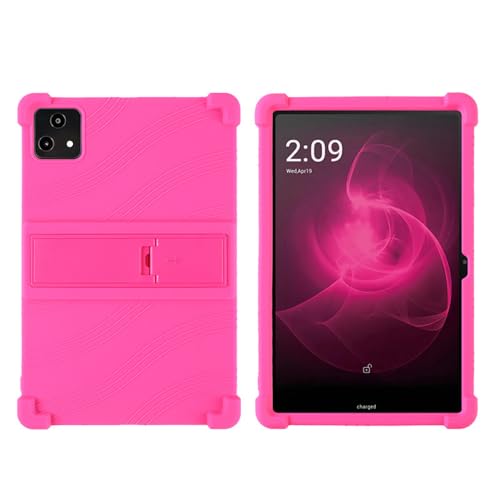 INSOLKIDON Kompatibel mit T-Mobile REVVL Tab 5G 10.36 INCH Tablet Hülle mit Standfunktion Slim PU Kieselgel Schutzhülle mit Ständer Funktion (Pink) von INSOLKIDON