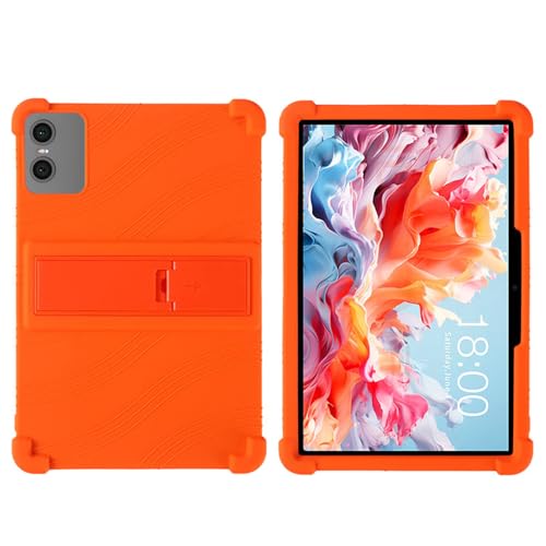 INSOLKIDON Kompatibel mit Teclast P30T / P30 10.1 INCH Tablet Hülle mit Standfunktion Slim PU Kieselgel Schutzhülle mit Ständer Funktion (Orange) von INSOLKIDON