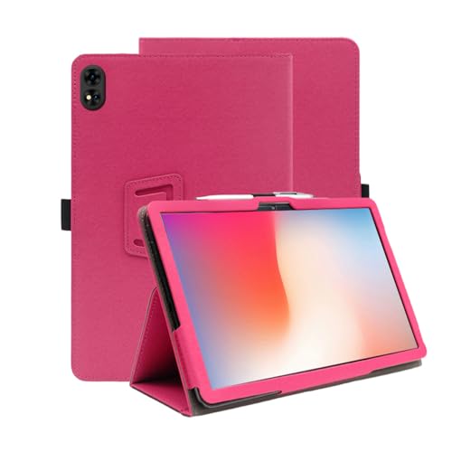 INSOLKIDON Kompatibel mit UMIDIGI Active T1 11-INCH 2023 Tablet Hülle mit Standfunktion Slim PU Leder Schutzhülle [Auto Schlaf/Aufwachen] Klappbare Schutzhülle (Rosenrot) von INSOLKIDON