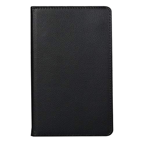 INSOLKIDON Kompatibel mit Xiaomi Mi Pad 4 8 Inch Tablet Hülle Lederrückseitige Abdeckung Case Bumper Ganzkörperschutz Leder Schutzhülle Tablet Halter Shell (Schwarz) von INSOLKIDON