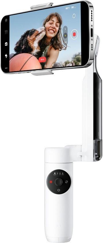 Insta360 Flow Creator Kit Gimbal elektrisch Weiß Bluetooth Belastbar bis 300 g (CINSABBA_FLOW02) von INSTA360