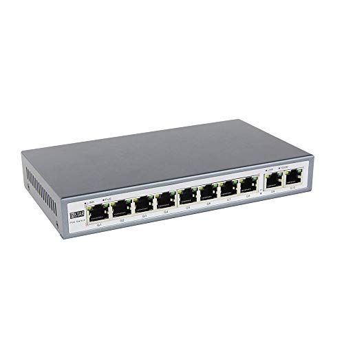 INSTAR IN-PoE 8200 PoE Switch - Gigabit - 10/100/1000 Mbit/s - Power Over Ethernet - 8X PoE Ports + 2X Uplink - IEEE 802.3af und 802.3at - max. 250 Watt - 30 Watt pro Port von INSTAR