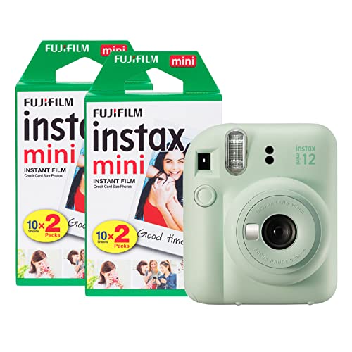 Fujifilm Instax Mini 12 Sofortbildkamera mit 40 Aufnahmen, Minzgrün von INSTAX