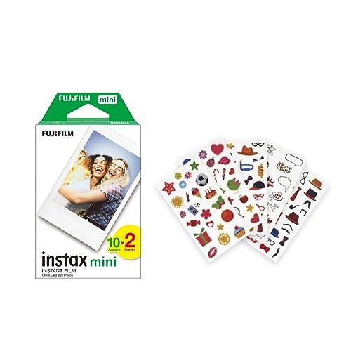 Fujifilm Instax Mini Instant Film, weiß mit Sticker, 4-er Pack von INSTAX