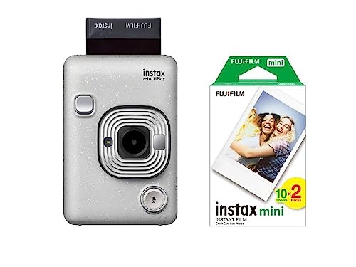 Fujifilm Instax Mini LiPlay Stone White & Instax Mini Instant Film, 2X 10 Blatt (20 Blatt), Weiß von INSTAX