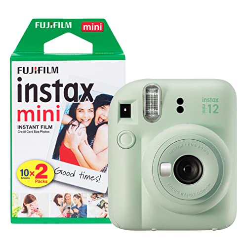 Fujifilm instax Mini 12 Sofortbildkamera mit 20 Filmen, Mintgrün von INSTAX