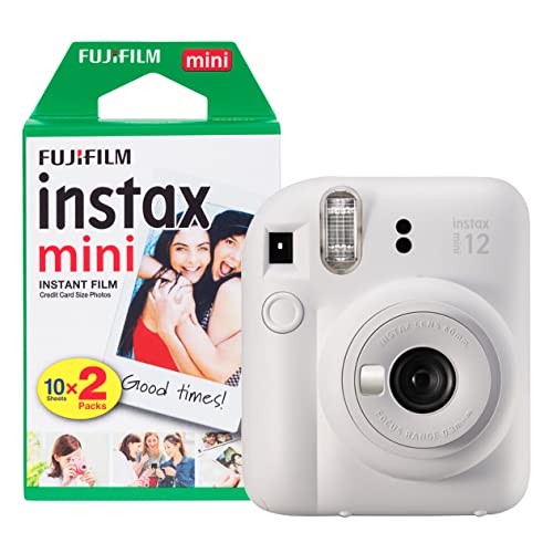 Fujifilm instax Mini 12 Sofortbildkamera mit 20 Aufnahmen, Tonweiß von INSTAX