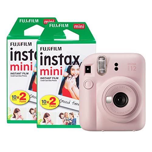 Fujifilm instax Mini 12 Sofortbildkamera mit 40 Aufnahmen, Blütenrosa von INSTAX