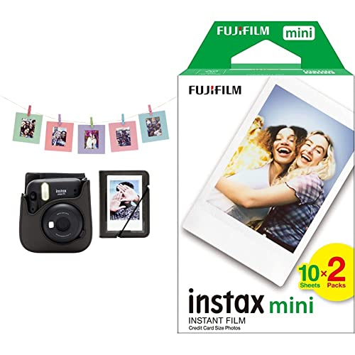 INSTAX Mini 11 Camera Accessory Kit, Dunkelgrau & Mini Film, Doppelpack (2x10 Aufnahmen) von INSTAX
