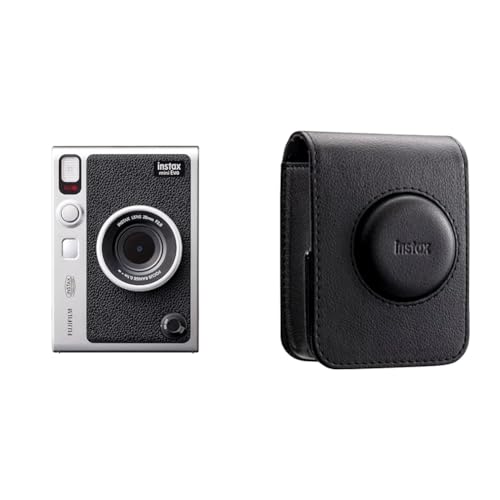 INSTAX Mini EVO Black (USB-C) + Mini EVO Kameratasche, schwarz von INSTAX
