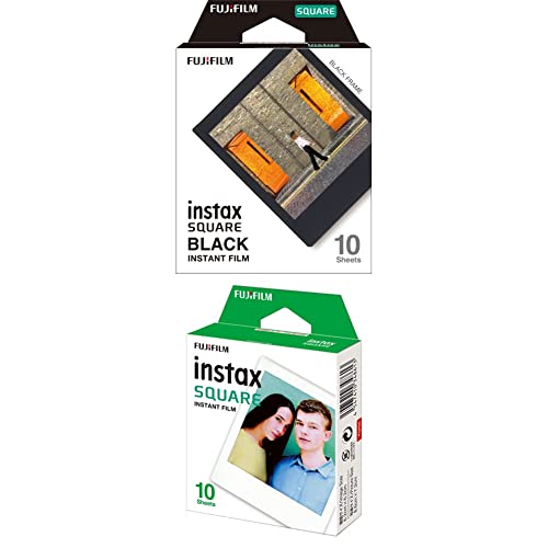 INSTAX Square Film Black Frame (10/PK) & Square Film Standard (10/PK) von INSTAX