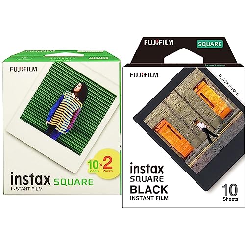 INSTAX Square WW2 Film, klar & INSTAX Square Frame WW1 Colorfilm, schwarz von INSTAX