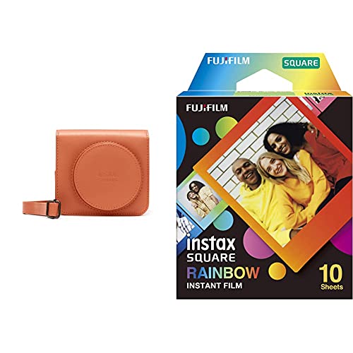 instax Kameratasche Square SQ 1 Tasche in Terracotta orange & Square Film Rainbow für 10 Aufnahmen von INSTAX