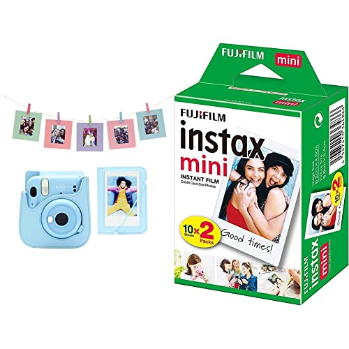 instax Mini 11 Zubehör Kit in Himmelblau & Mini Film, Doppelpack (2x10 Aufnahmen) von INSTAX