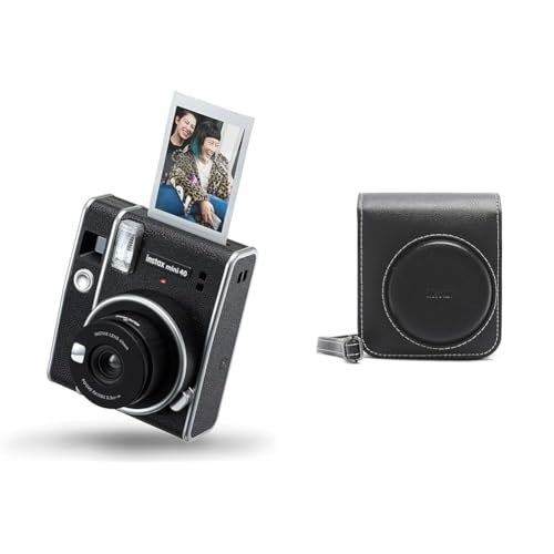 instax Mini 40 Sofortbildkamera + instax Tasche für instax Mini 40, schwarz, 70100149703 von INSTAX