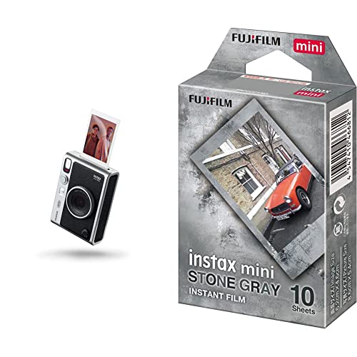 instax Mini EVO Sofortbildkamera mit Hybridfunktion + Mini Film Stone Gray von INSTAX