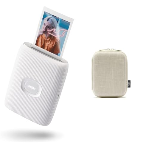 instax Mini LINK2 Smartphone Printer, Clay White, Kompakt & Mini LINK 2 Printer Case Clay White, 70100154005 Farbig von INSTAX