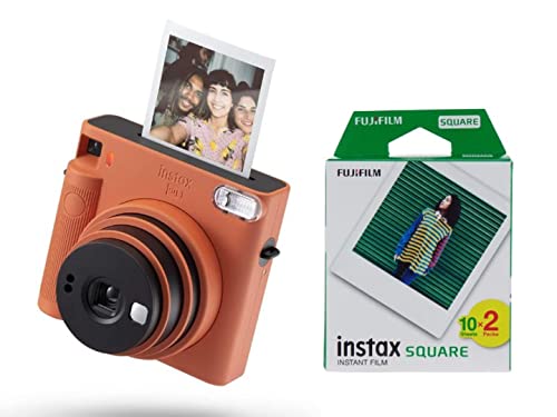 instax Square SQ1 Sofortbildkamera, Terracotta Orange & Square Film, (2x10 Aufnahmen) von INSTAX