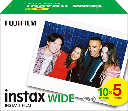 instax Wide Film, 5'er Pack (5x10 Aufnahmen), Weiß von INSTAX