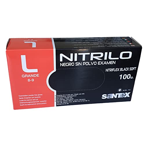 Nitril Handschuh schwarz L 100 Stück SANTEX Nitril Handschuh schwarz L 100 Stück SANTEX von Green Stuff World