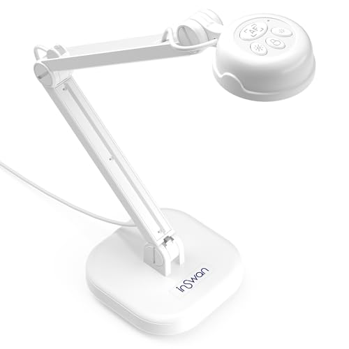 INSWAN INS-1 8MP Hochauflösende USB Dokumentenkamera und Visualizer - Autofokus, LED-Licht & Mikrofonen. Kompatibel mit MacOS, Windows und Chromebook für Fernunterricht, Webkonferenzen & Live-Demos von INSWAN