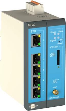 INSYS icom MRX MRX2 LTE - Router - WWAN - 5-Port-Switch - 4G, 2G - an DIN-Schiene montierbar (10024453) von INSYS