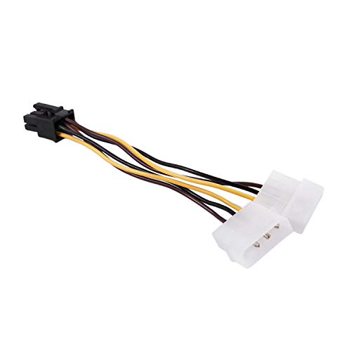 INTCHE A Dualer 4-Pin Molex IDE Auf 6-Pin PCI-E Grafikkarten-Stromanschlusskabeladapter von INTCHE
