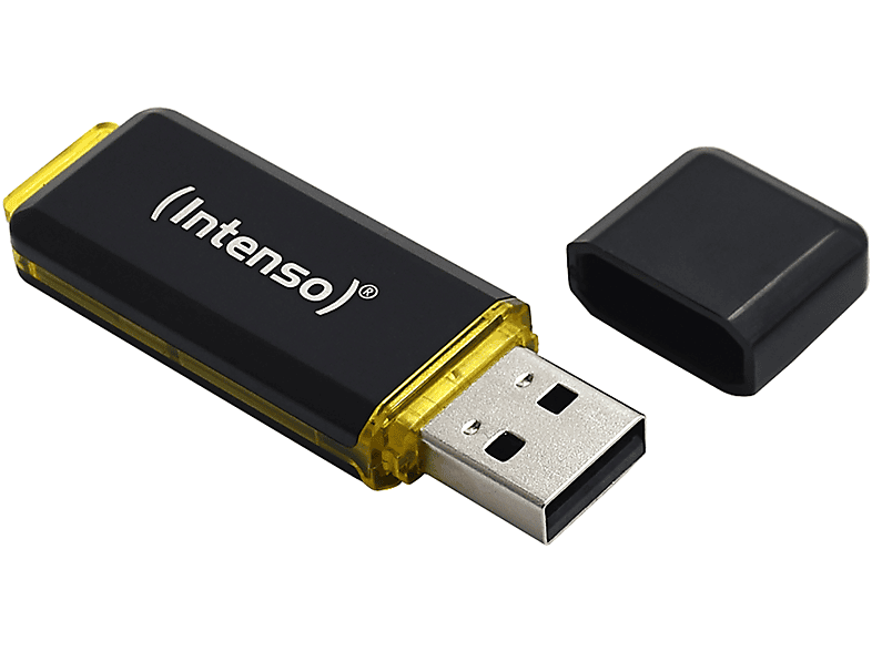 INTENSO 3.1 HIGH SPEED USB-Stick, 64 GB, 250 MB/s, Schwarz/Gelb von INTENSO