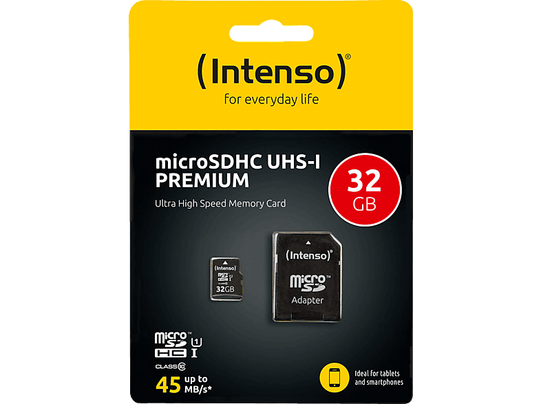 INTENSO 3423480 MicroSDHC Klasse 10 UHS-1, 32 GB INTENSO 3423480 MicroSDHC Klasse 10 UHS-1, 32 GB von INTENSO