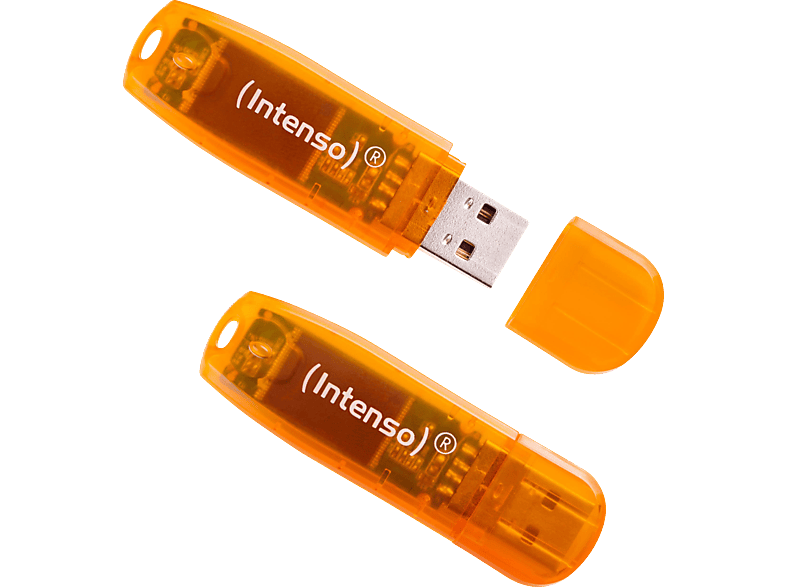 INTENSO Doppelpack USB-Stick, 64 GB, 28,00 MB/s, Orange von INTENSO