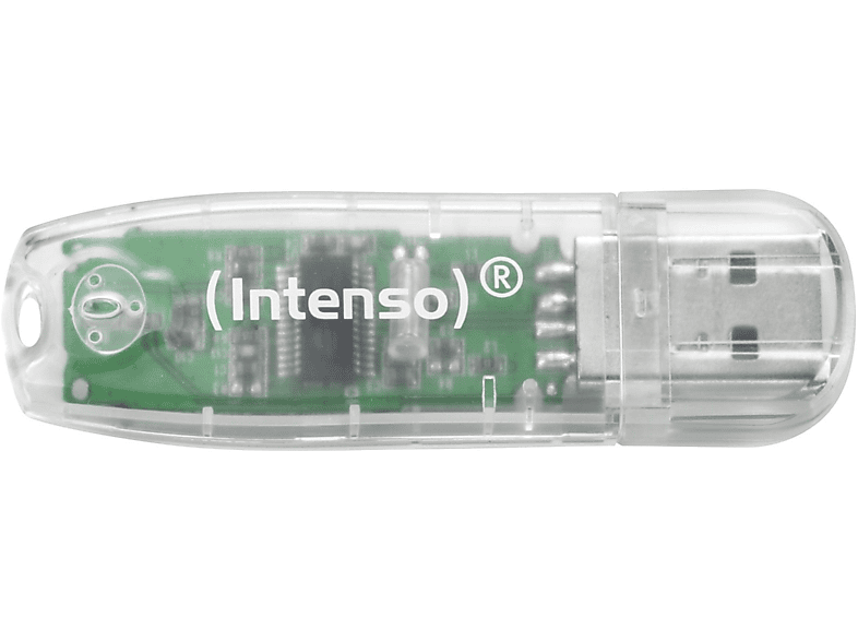 INTENSO Rainbow USB-Stick, 32 GB, 28 MB/s, Transparent von INTENSO