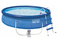 Intex 26166, Gerahmter Pool, Leiter, Blau, 39,9 kg 12.430 L von INTEX