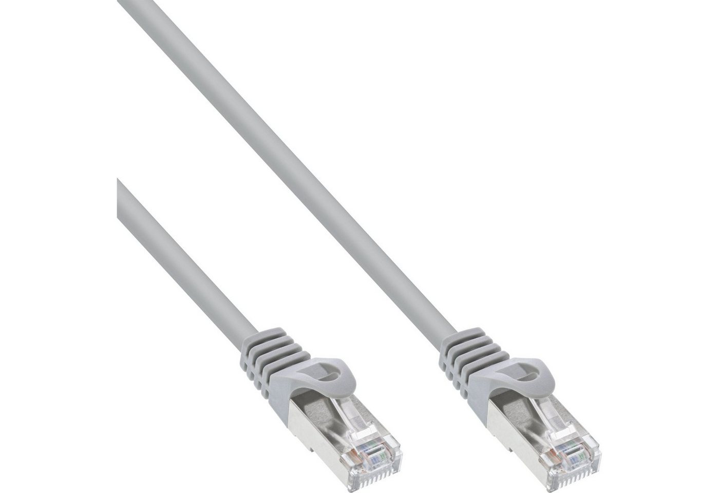 Inline 50er Bulk-Pack InLine® Patchkabel, U/UTP, Cat.5e, grau, 2m LAN-Kabel von Inline