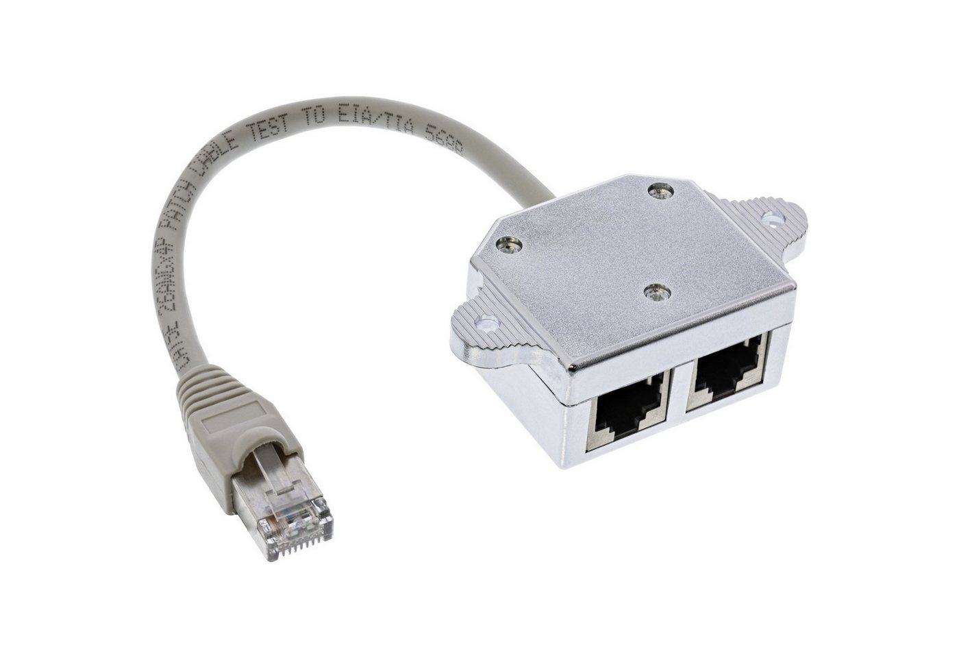Inline InLine® Cat.5e / ISDN T-Adapter RJ45 Stecker an 2x RJ45 Buchse, 0,15m LAN-Kabel von Inline