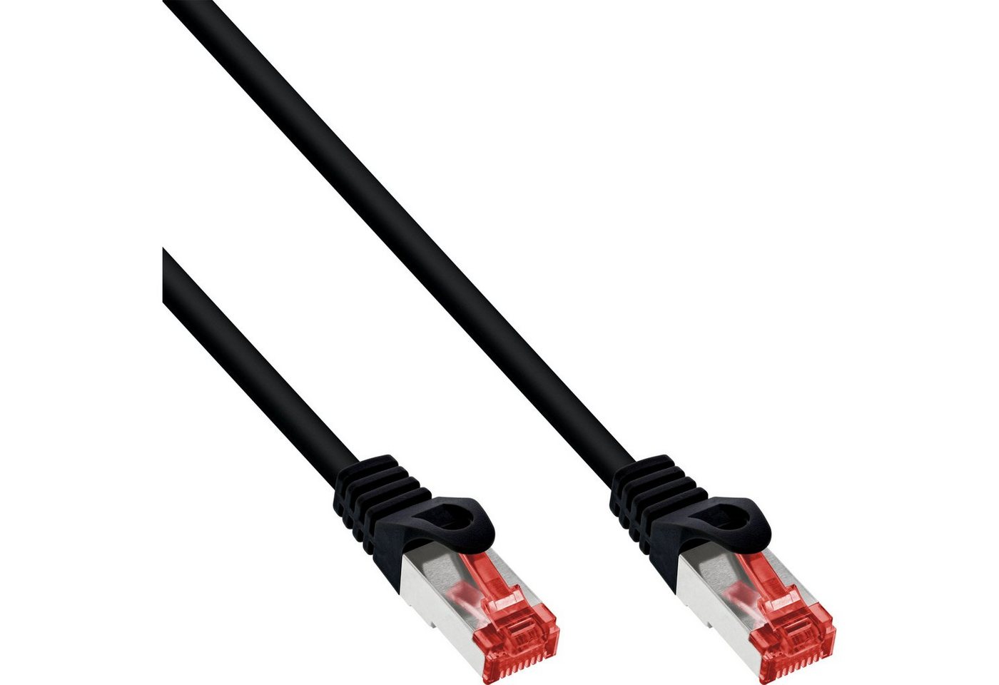 INTOS ELECTRONIC AG InLine® Crossover Patchkabel, S/FTP, Cat.6, schwarz, 1m LAN-Kabel von INTOS ELECTRONIC AG